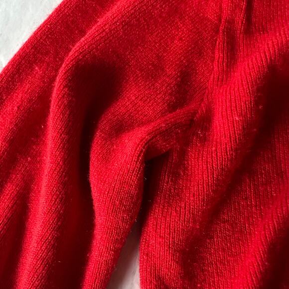 Vintage Izod Lacoste v neck red acrylic sweater sz 5 pullover preppy boys girls - Picture 4 of 9